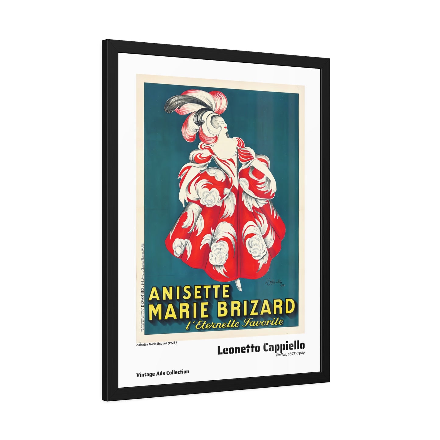 Anisette Marie Brizard (1928) by Leonetto Cappiello / Affiche Encadrée Série Vintage Ads Collection