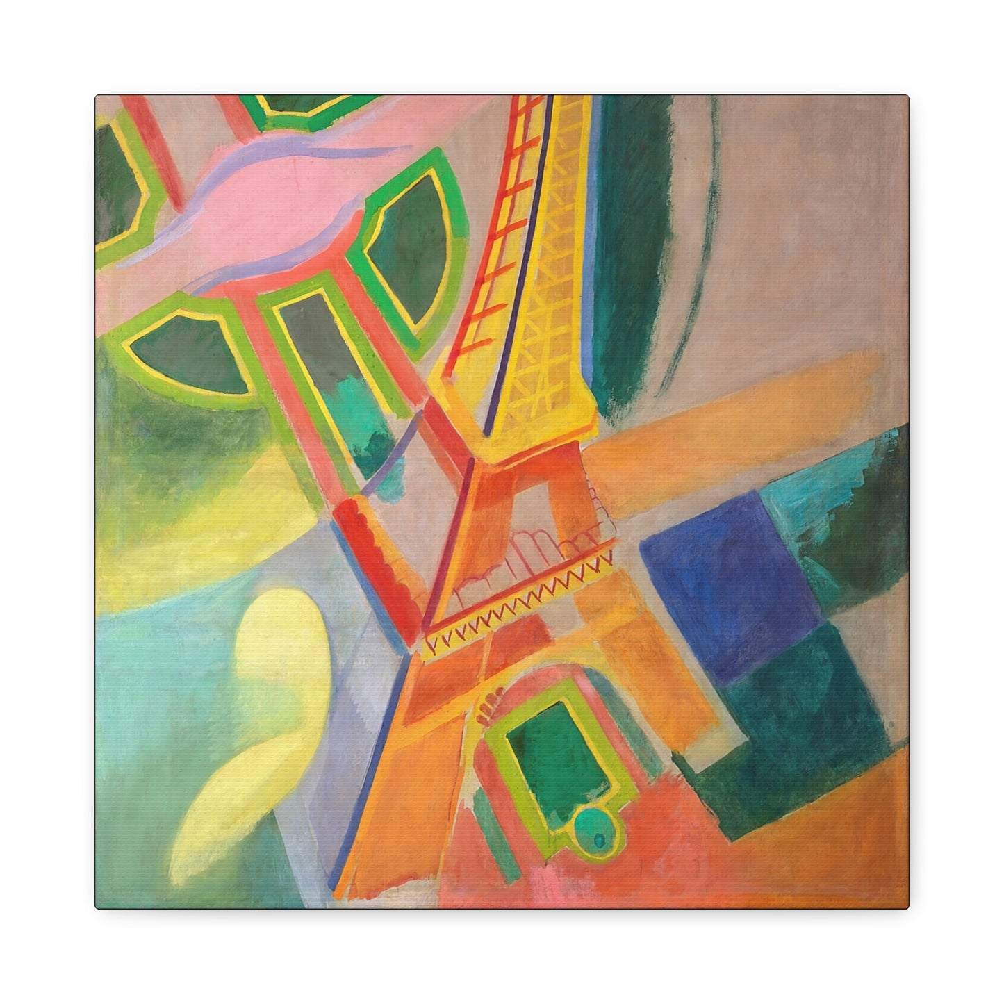 Eiffel Tower (1924) by Robert Delaunay / Reproduction Fine Art sur Toile / Large Epaisseur 3.2 cm - 1.25 inch