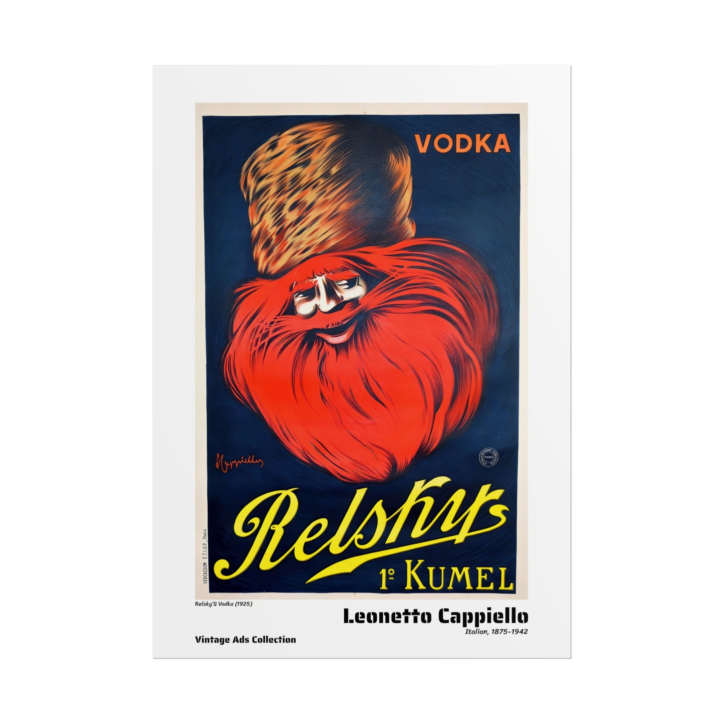 Relsky'S Vodka (1925) by Leonetto Cappiello / Affiche imprimée - Série Vintage Ads Collection