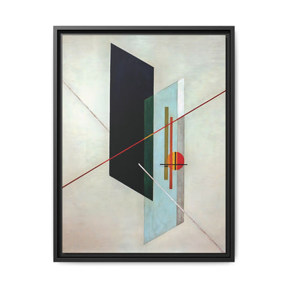 A IX (1923) by László Moholy-Nagy  / Toile encadrée sur caisse américaine