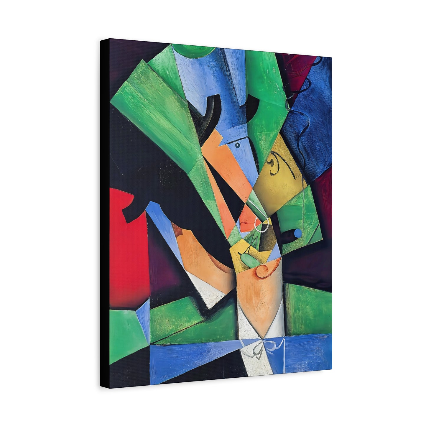 The Smoker (1913) by Juan Gris / Reproduction Fine Art sur Toile / Flanc Large Epaisseur 3.2 cm - 1.25 inch