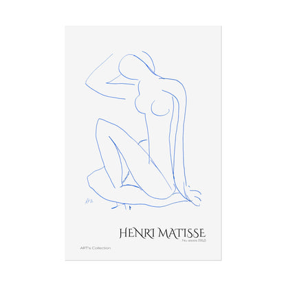 Nu assis (1952) version bleue by Henri Matisse / Affiche imprimée - Série ART's Collection
