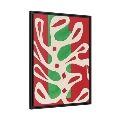 Henri Matisse / Algue blanche sur fond rouge et vert (1947) / Toile encadrée sur caisse américaine