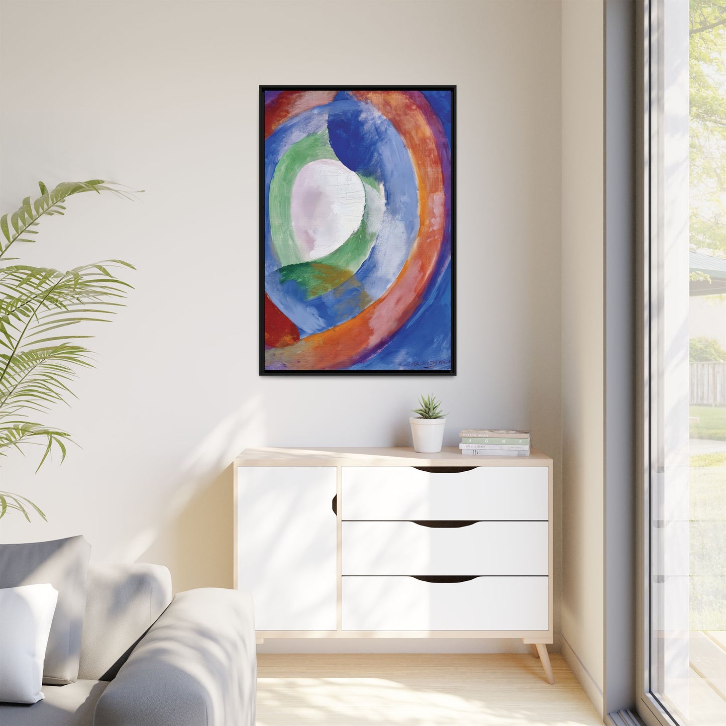 Formes circulaires Lune Numéro 1 (1913)  by Robert Delaunay  / Toile encadrée sur caisse américaine