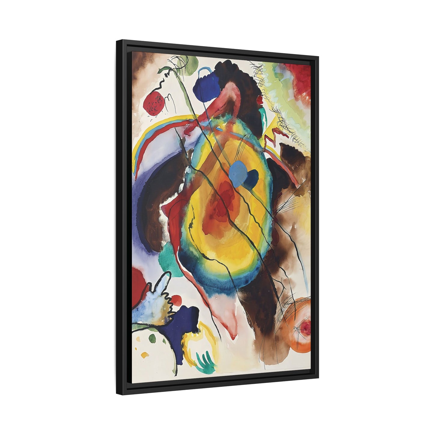 Entwurf zu einem Wandbild für Edwin R. Campbell by Wassily Kandinsky (1914) by Wassily Kandinsky / Toile encadrée sur caisse américaine