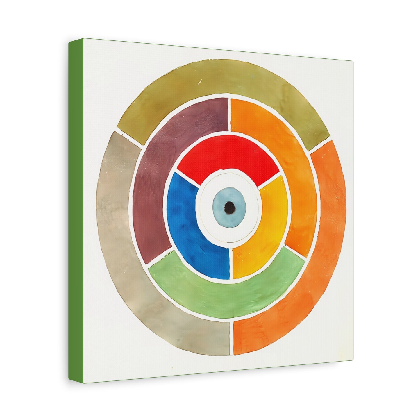 Disc Showing Primary Secondary and Tertiary Colors (ca 1900) by Elizabeth A. Nedwill / Reproduction Fine Art sur Toile /   3.2 cm-1.25 inch