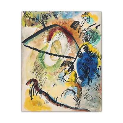 Watercolor IX - with black lines (1913) by Wassily Kandinsky / Reproduction Fine Art sur Toile / Epaisseur 3,2cm - 1'25 po