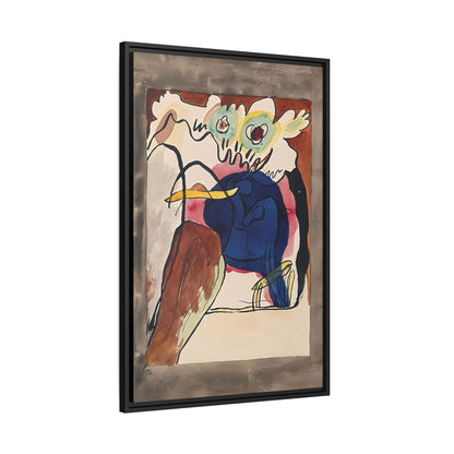 Design for the cover of the almanac "The Blue Rider" II (1911) by Wassily Kandinsky / Toile encadrée sur caisse américaine