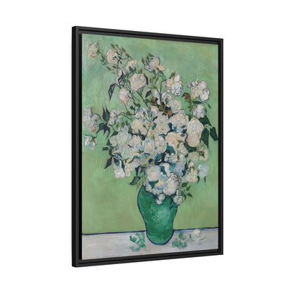Roses (1890) by Vincent van Gogh / Toile encadrée sur caisse américaine