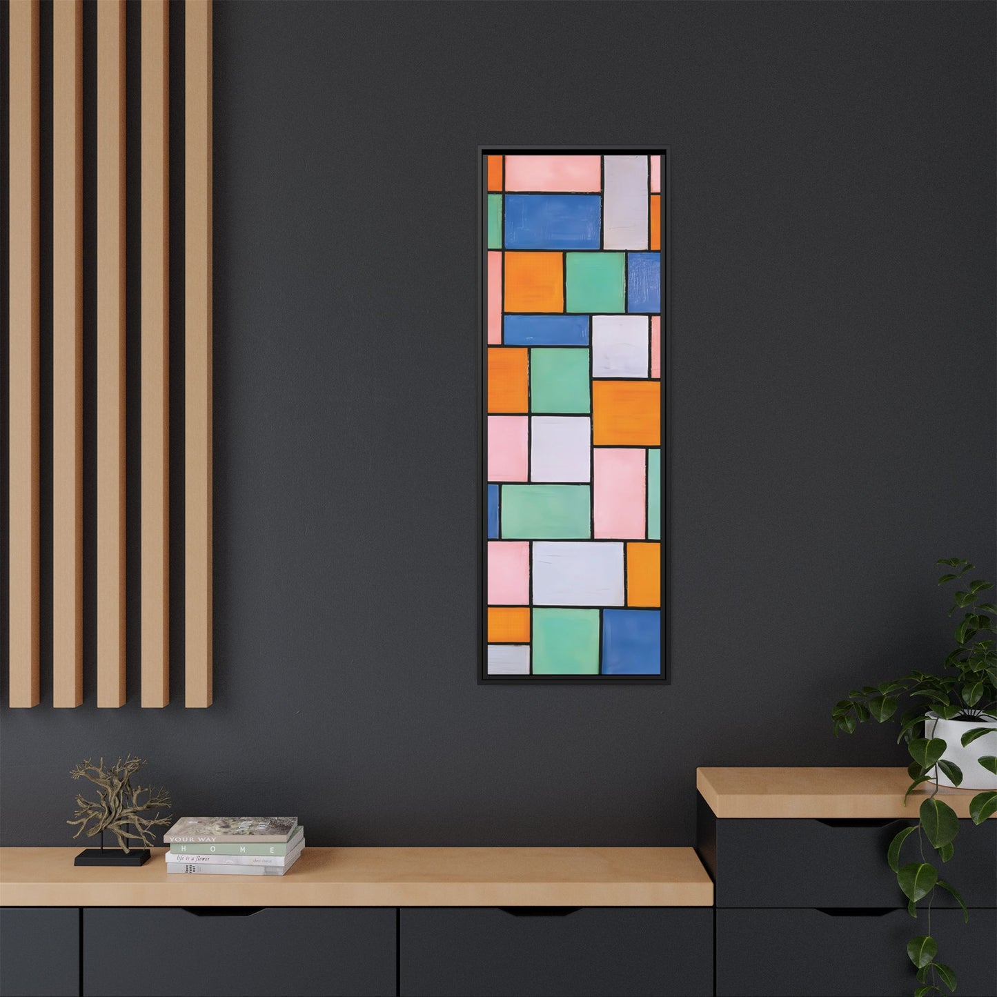 Composition in dissonances (1919) by Theo van Doesburg  / Toile encadrée sur caisse américaine