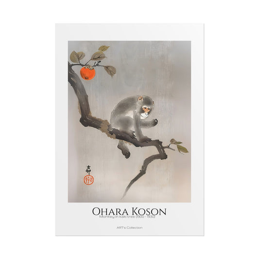 Monkey in kaki tree (1900 - 1930) by Ohara Koson / Affiche imprimée - Série ART's Collection