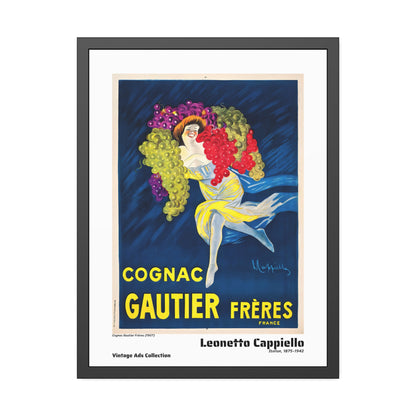 Cognac Gautier Frères (1907) by Leonetto Cappiello / Affiche Encadrée Série Vintage Ads Collection