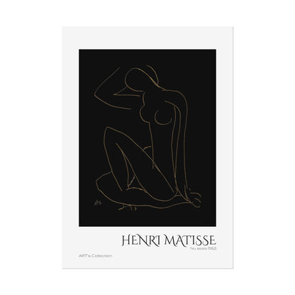 Nu assis (1952) version imposition by Henri Matisse / Affiche imprimée - Série ART's Collection