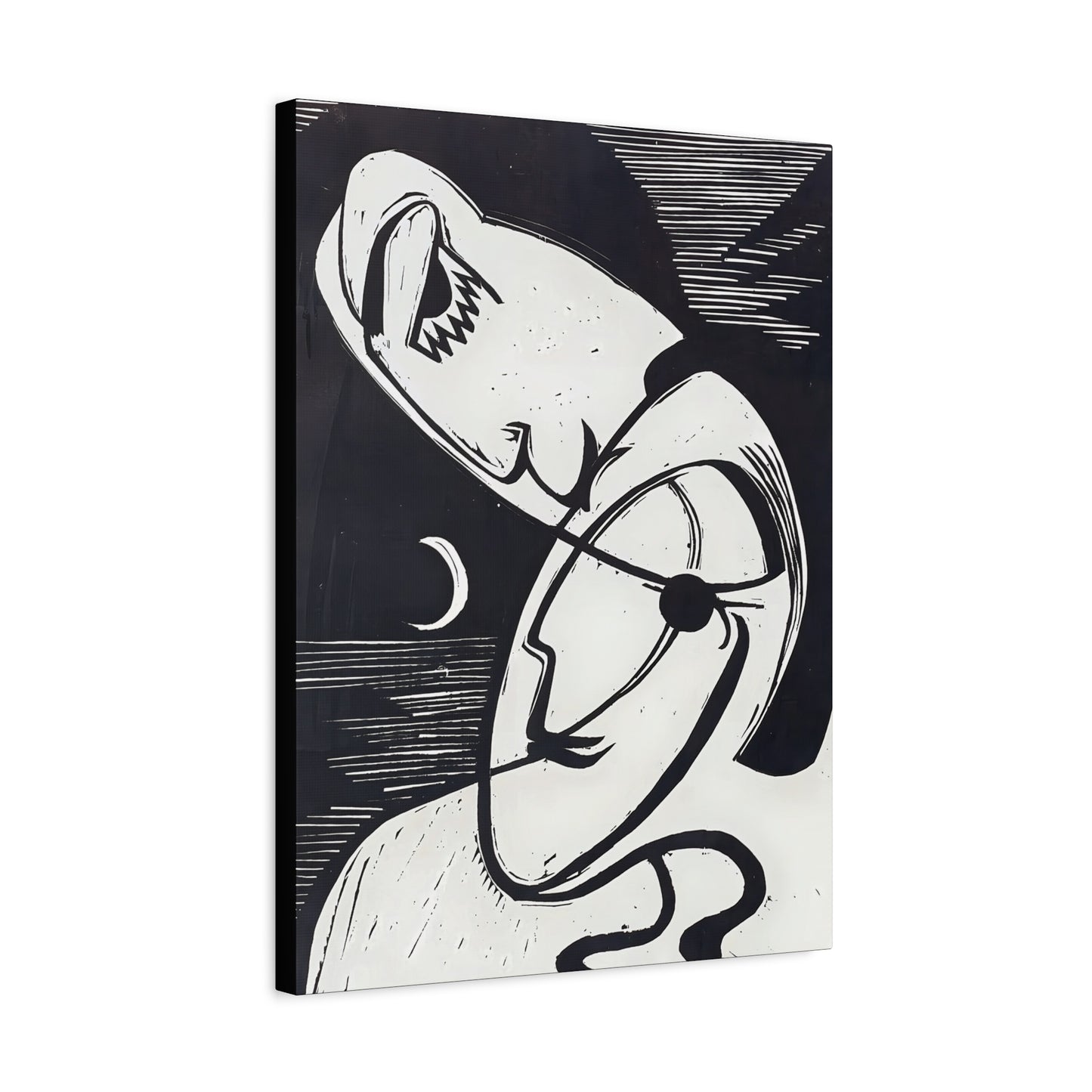 The Kiss (1930) by Ernst Ludwig Kirchner / Reproduction Fine Art sur Toile /  Epaisseur 3.2 cm - 1.25 inch