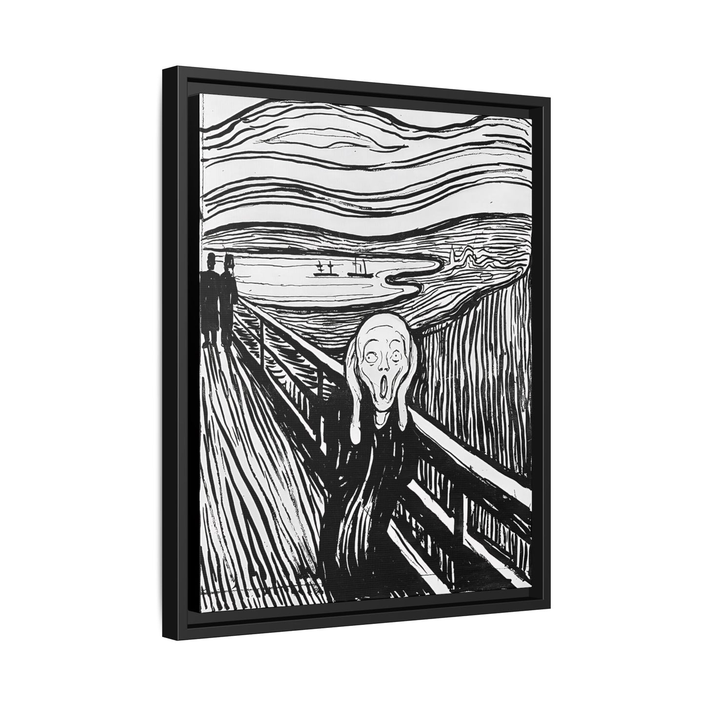 The Scream (1895) by Edvard Munch  / Toile encadrée sur caisse américaine