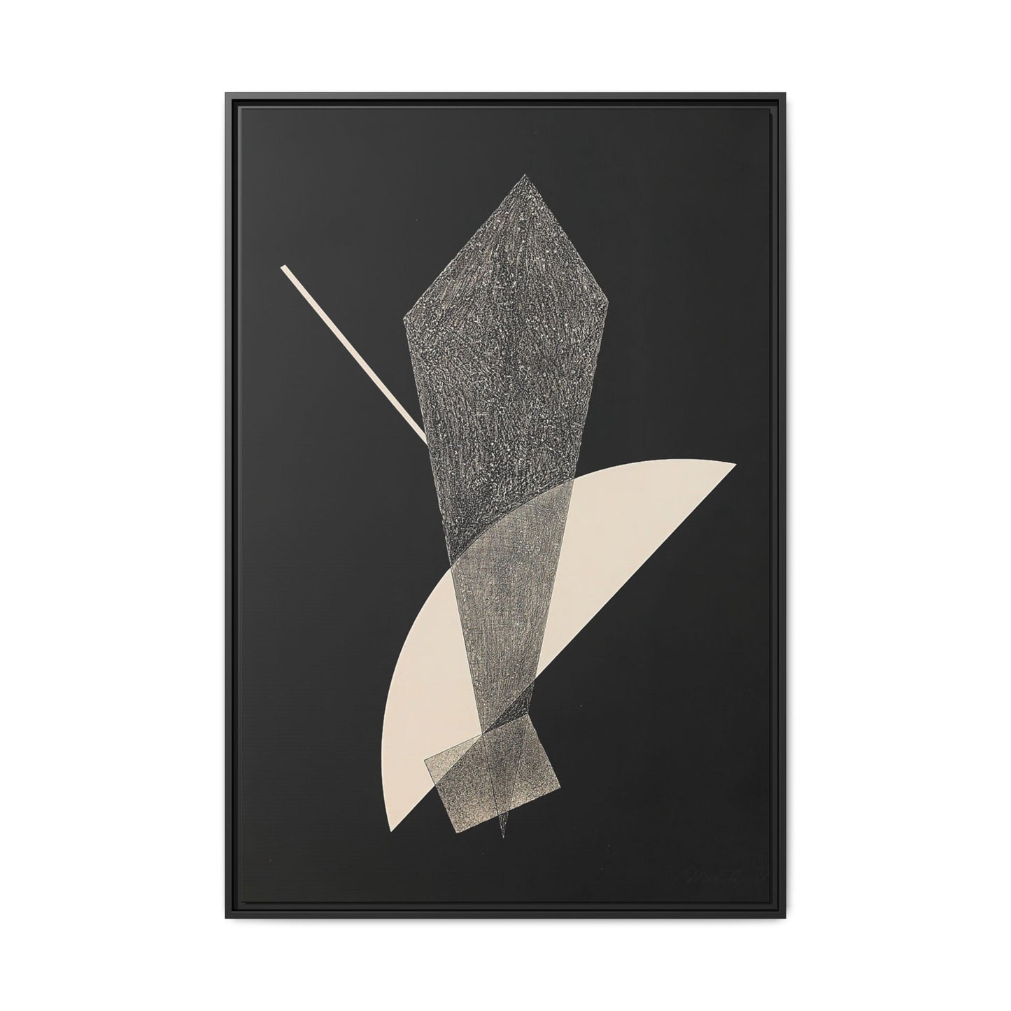 Konstruktion V (1923) by László Moholy-Nagy  / Toile encadrée sur caisse américaine