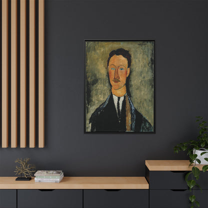 Portrait Of The Artist Léopold Survage (1918) by Amedeo Modigliani / Toile encadrée sur caisse américaine