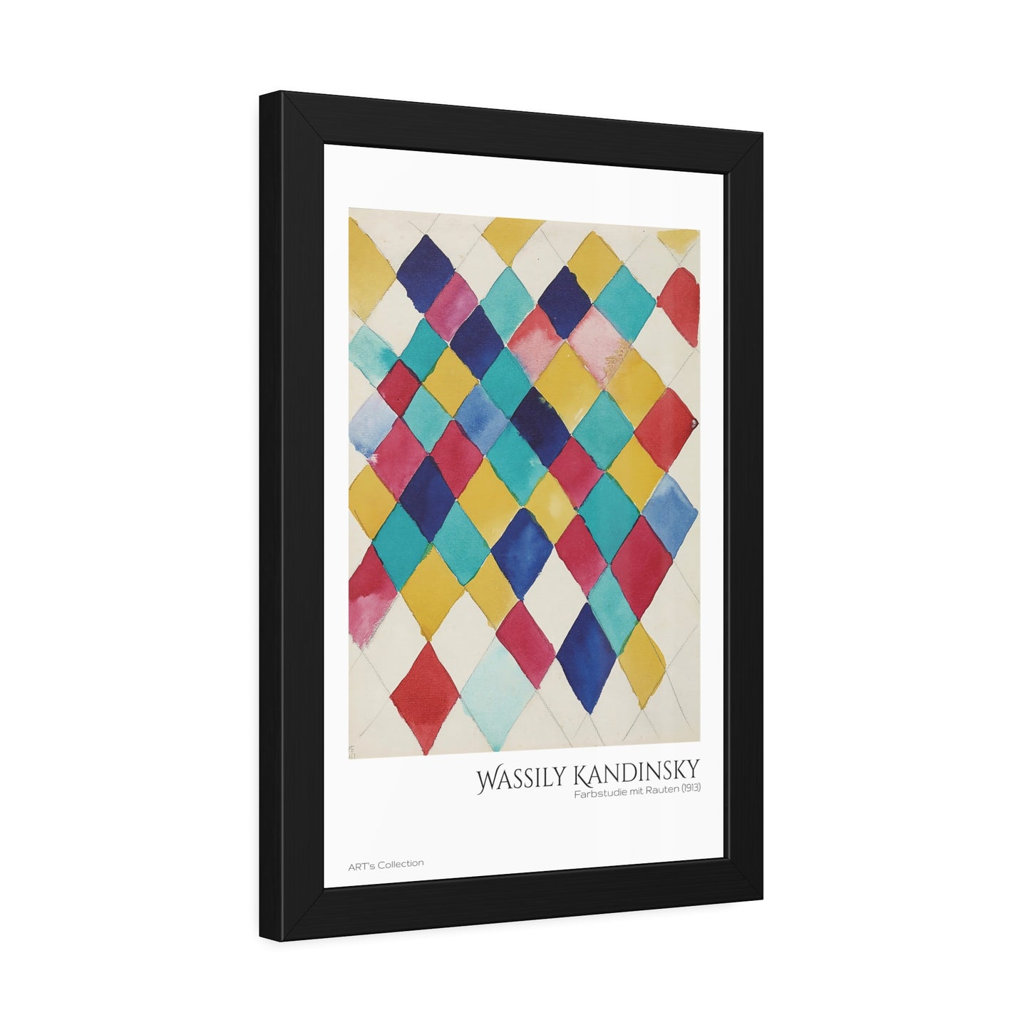 Farbstudie mit Rauten (1913) by Wassily Kandinsky / Affiche Encadrée série ART's Collection