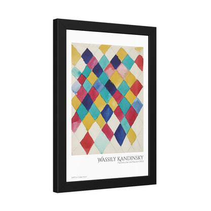 Farbstudie mit Rauten (1913) by Wassily Kandinsky / Affiche Encadrée série ART's Collection