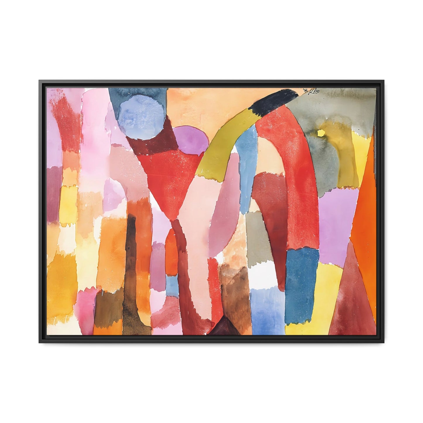 Movement of Vaulted Chambers (1915) by Paul Klee / Toile encadrée sur caisse américaine