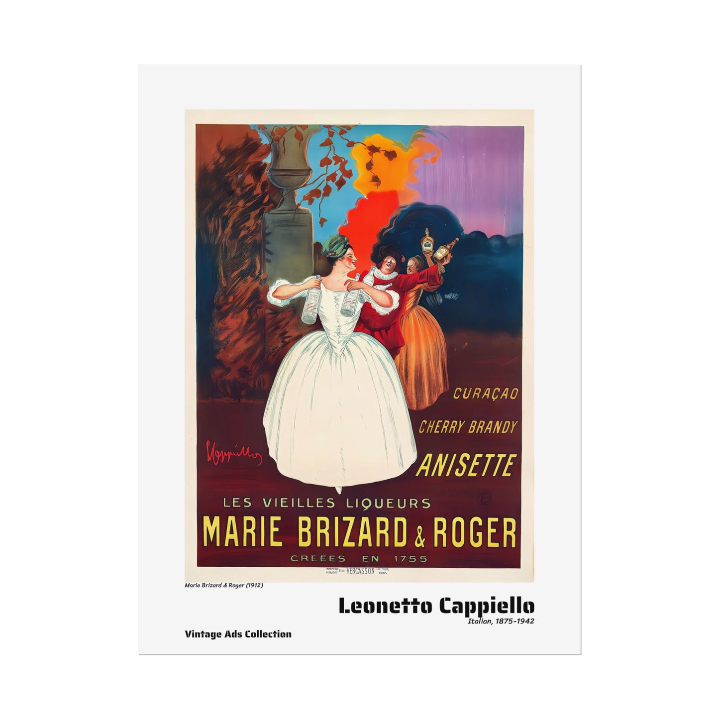 Marie Brizard & Roger (1912) by Leonetto Cappiello / Affiche imprimée - Série Vintage Ads Collection