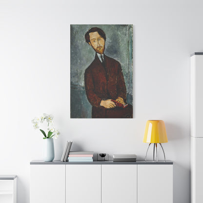 Léopold Zborowski (1911-1920) by Amedeo Modigliani / Reproduction Fine Art sur Toile / Flanc Large Epaisseur 3.2 cm - 1.25 inch