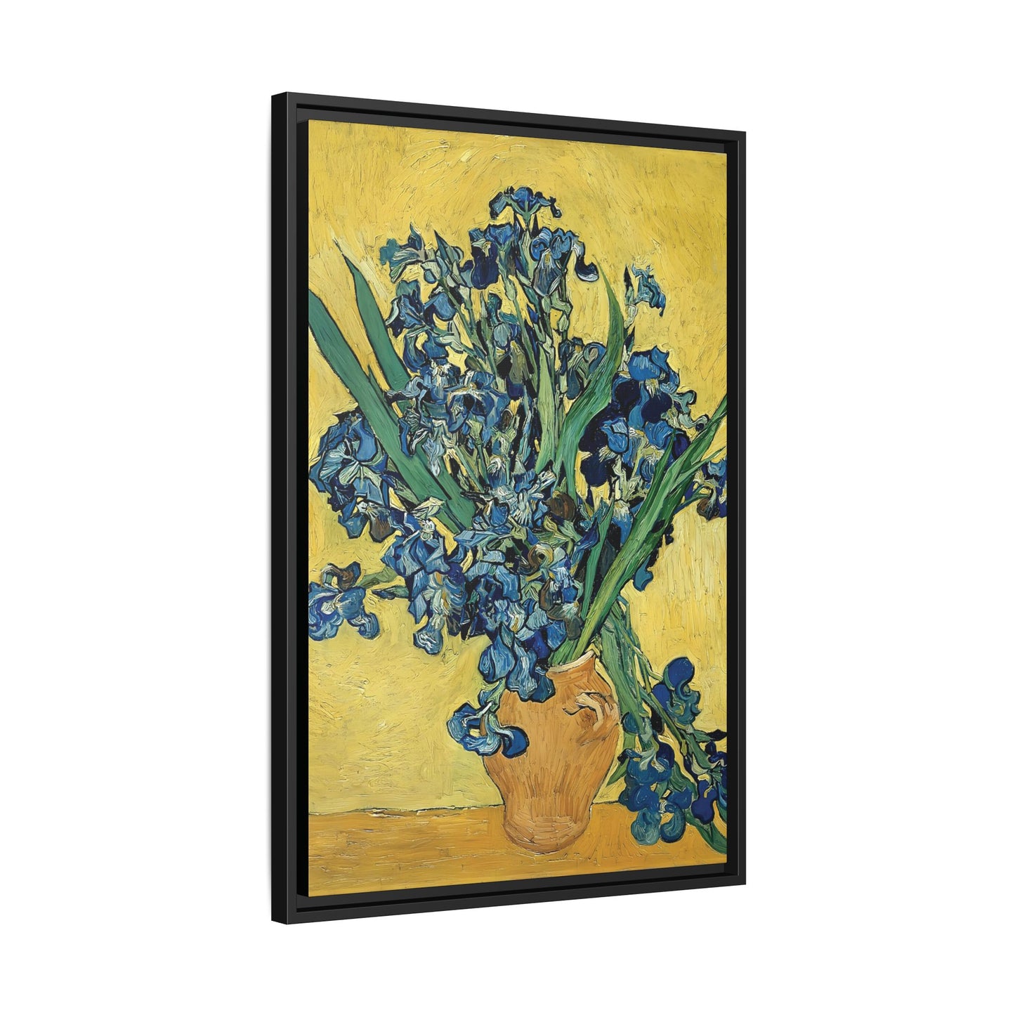 Irises (1890) by Vincent van Gogh / Toile encadrée sur caisse américaine