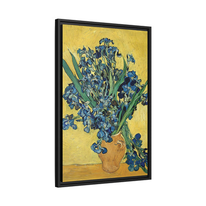 Irises (1890) by Vincent van Gogh / Toile encadrée sur caisse américaine