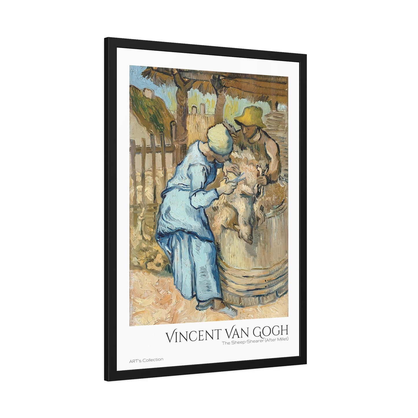 The Sheep-Shearer (After Millet) by Vincent Van Gogh / Affiche Encadrée série ART's Collection