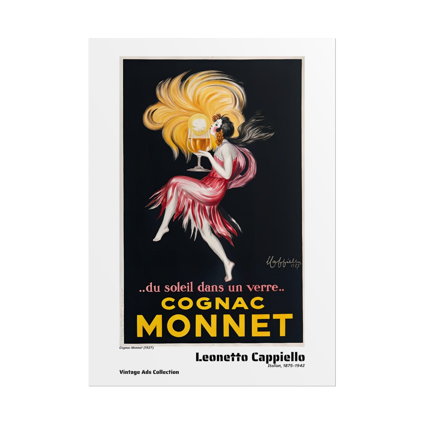Cognac Monnet (1927) by Leonetto Cappiello / Affiche imprimée - Série Vintage Ads Collection
