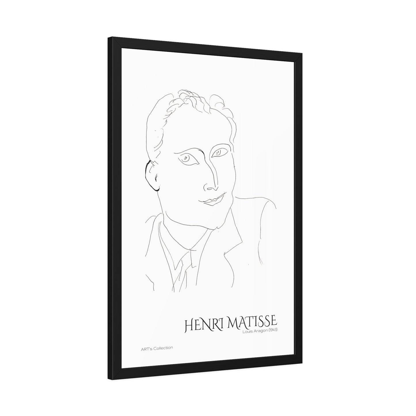 Louis Aragon (1943) by Henri Matisse / Affiche Encadrée série ART's Collection