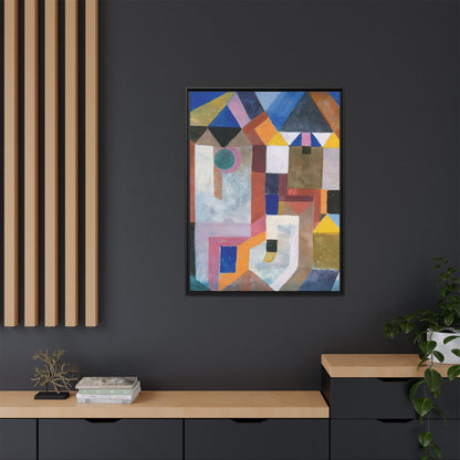 Colorful Architecture (1917) by Paul Klee / Toile encadrée sur caisse américaine