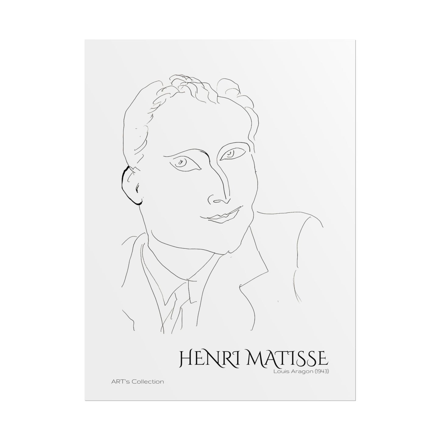 Louis Aragon (1943) by Henri Matisse / Affiche imprimée - Série ART's Collection