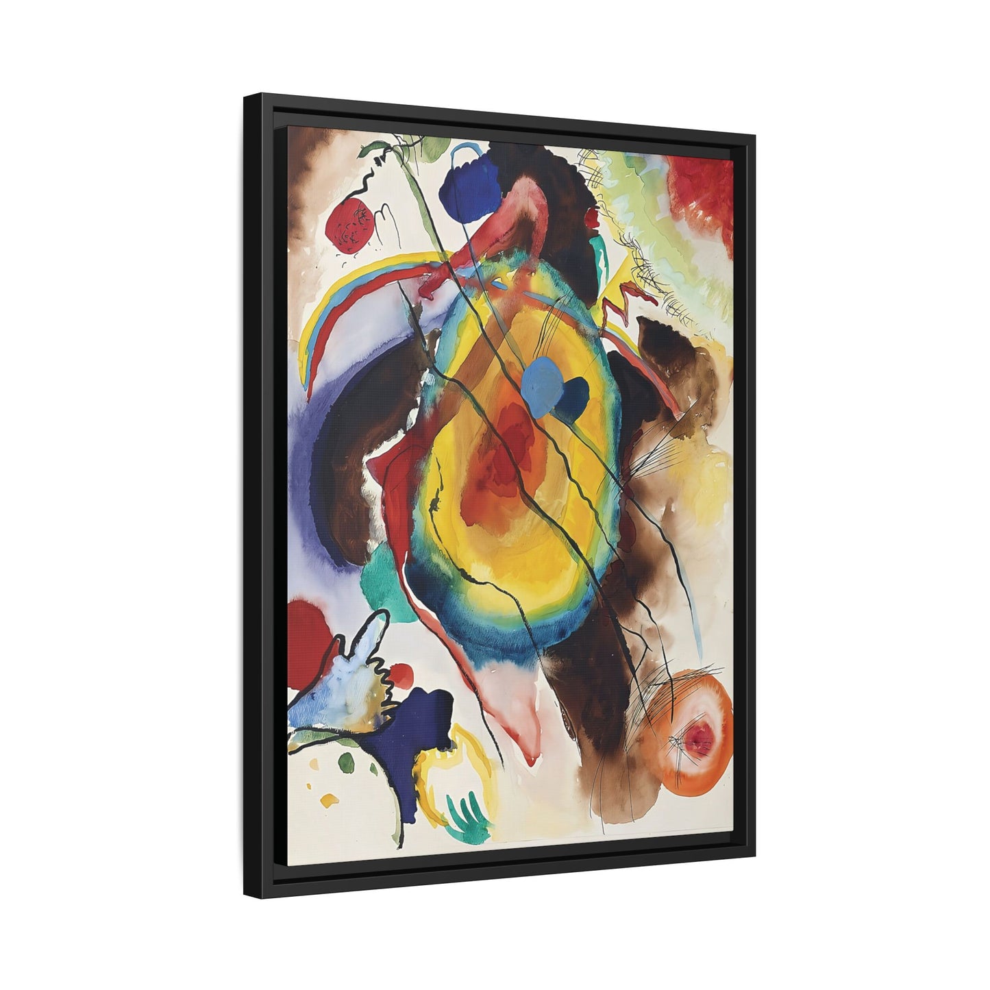 Entwurf zu einem Wandbild für Edwin R. Campbell by Wassily Kandinsky (1914) by Wassily Kandinsky / Toile encadrée sur caisse américaine