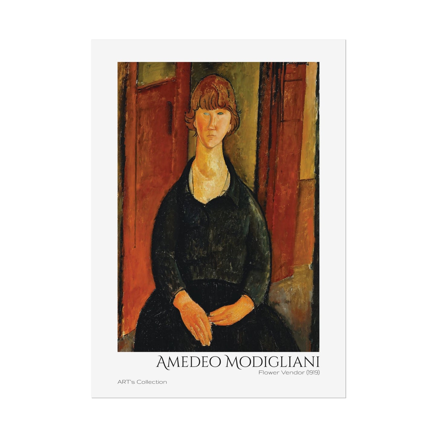 Flower Vendor (1919) by Amedeo Modigliani / Affiche imprimée - Série ART's Collection
