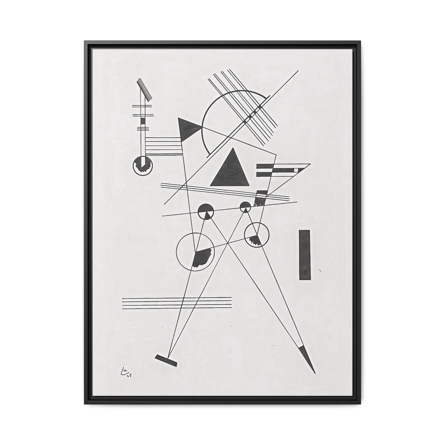 Wassily Kandinsky / Lithographie No. 1 (1925) / Toile encadrée sur caisse américaine