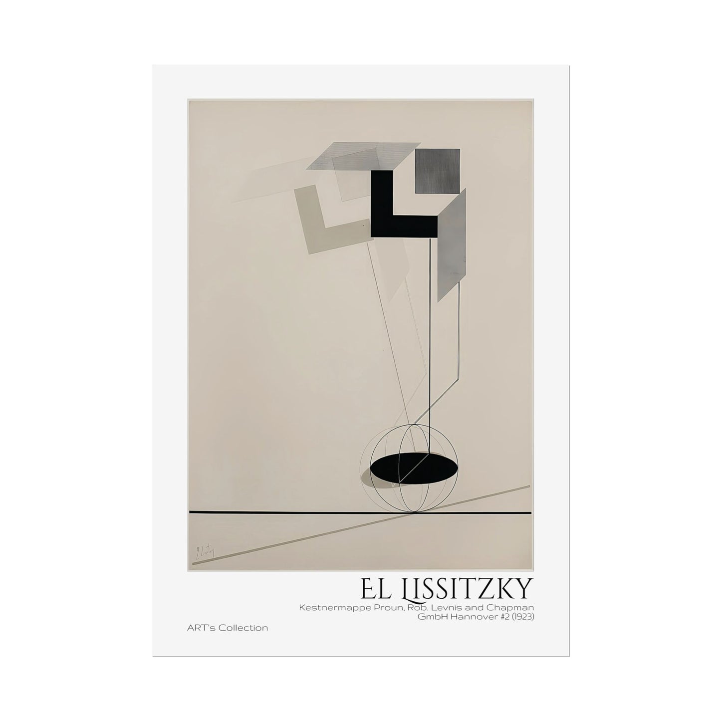 Kestnermappe Proun, Rob. Levnis and Chapman GmbH Hannover #2 (1923) by El Lissitzky / Affiche imprimée - Série ART's Collection