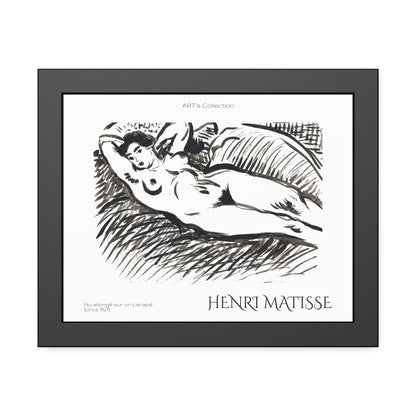 Nu allongé sur un canapé (circa 1927) by Henry Matisse  / Affiche Encadrée série ART's Collection