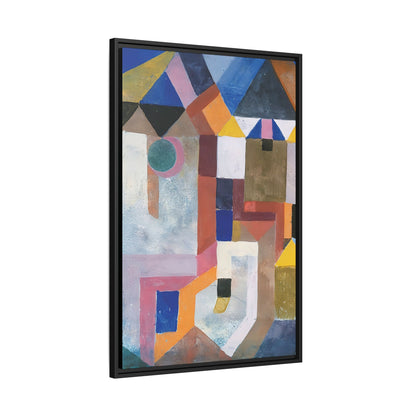 Colorful Architecture (1917) by Paul Klee / Toile encadrée sur caisse américaine