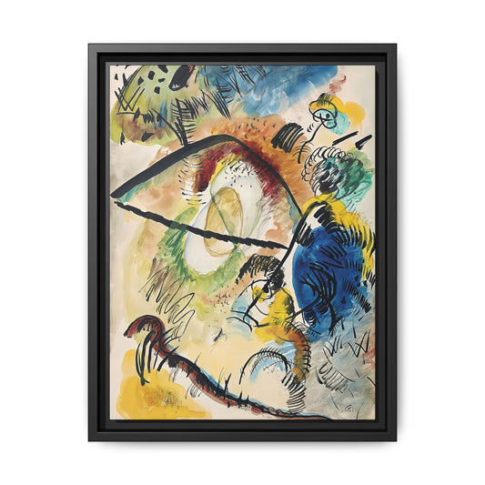 Wassily Kandinsky / Watercolor IX With Black Lines (1913) / Toile encadrée sur caisse américaine