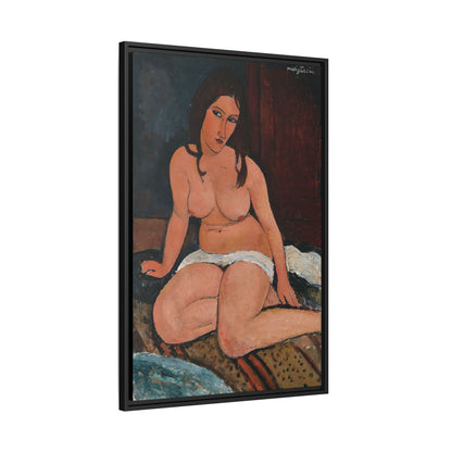 Seated Nude (1917) by Amedeo Modigliani / Toile encadrée sur caisse américaine