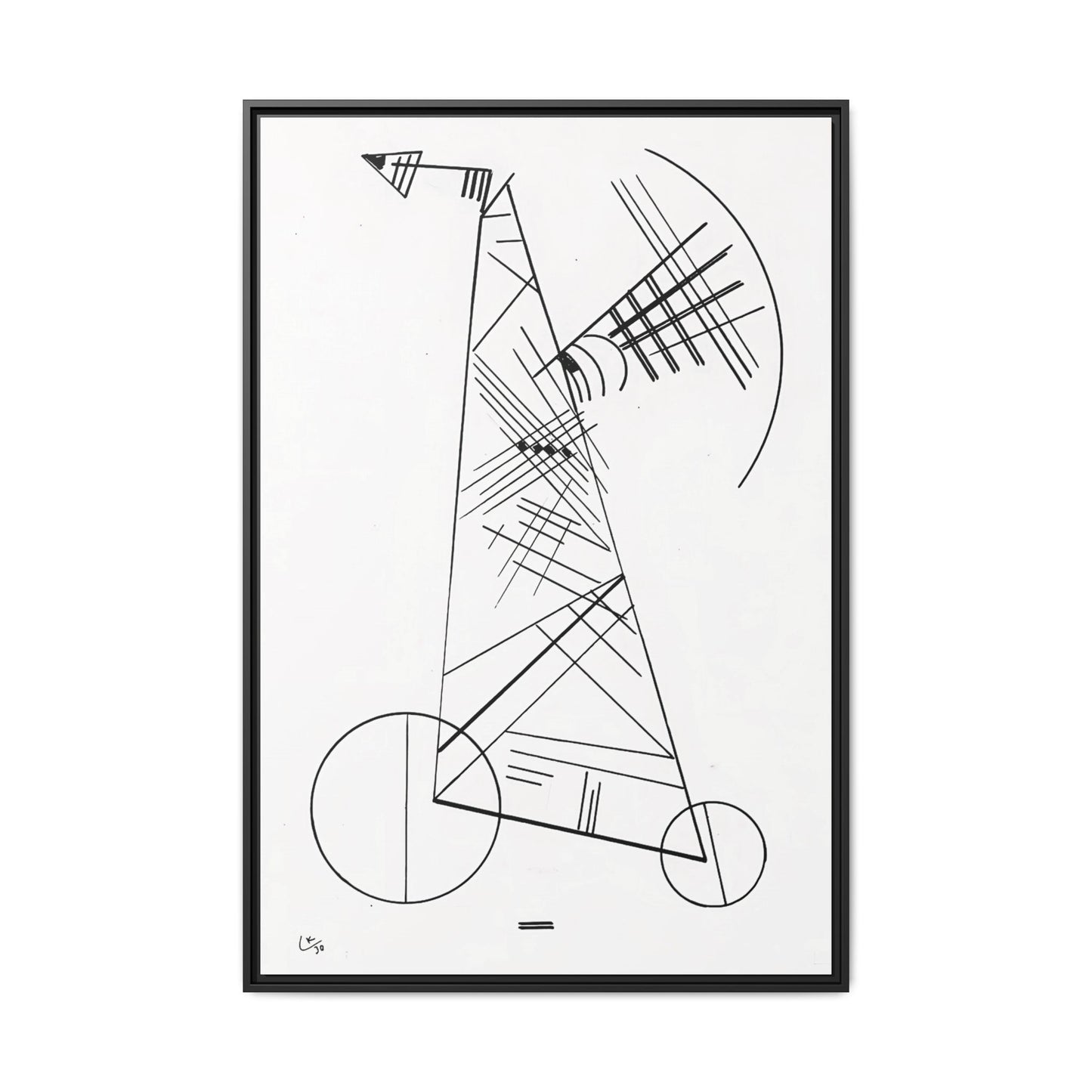 Ohne Titel (1930) by Wassily Kandinsky / Toile encadrée sur caisse américaine