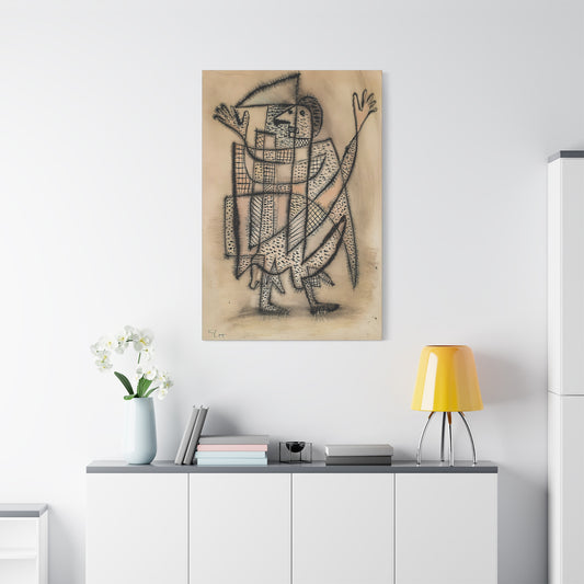 Maske mit Sense (1927) by Paul Klee  / Reproduction Fine Art sur Toile / Epaisseur 3.2 cm - 1.25 inch