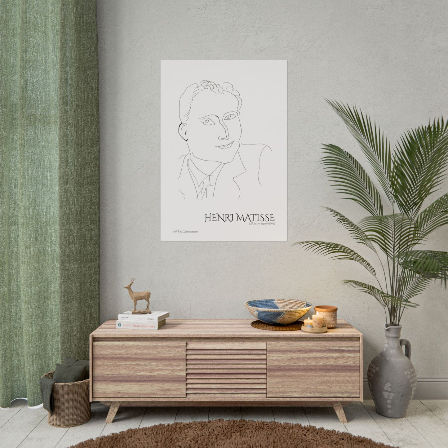 Louis Aragon (1943) by Henri Matisse / Affiche imprimée - Série ART's Collection