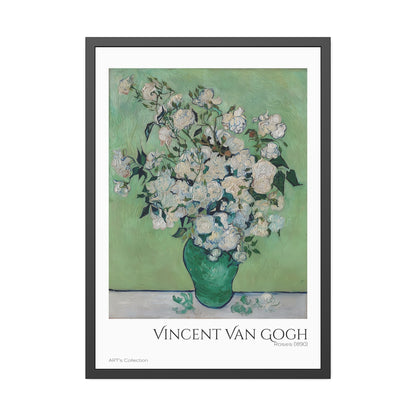 Roses (1890) by Vincent Van Gogh / Affiche Encadrée série ART's Collection