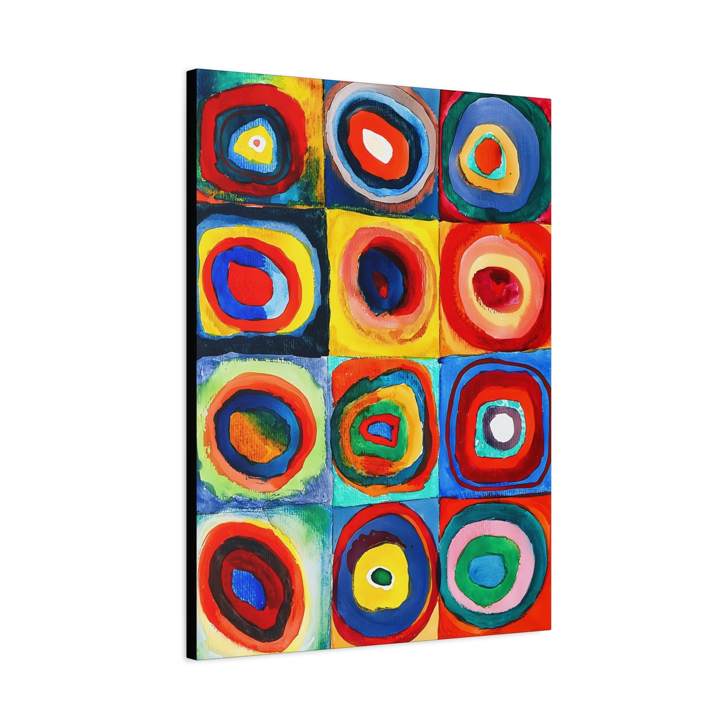 Quadrate mit konzentrischen Ringen (1913) by Wassily Kandinsky  / Reproduction Fine Art sur Toile / Epaisseur 3,2cm - 1'25 po