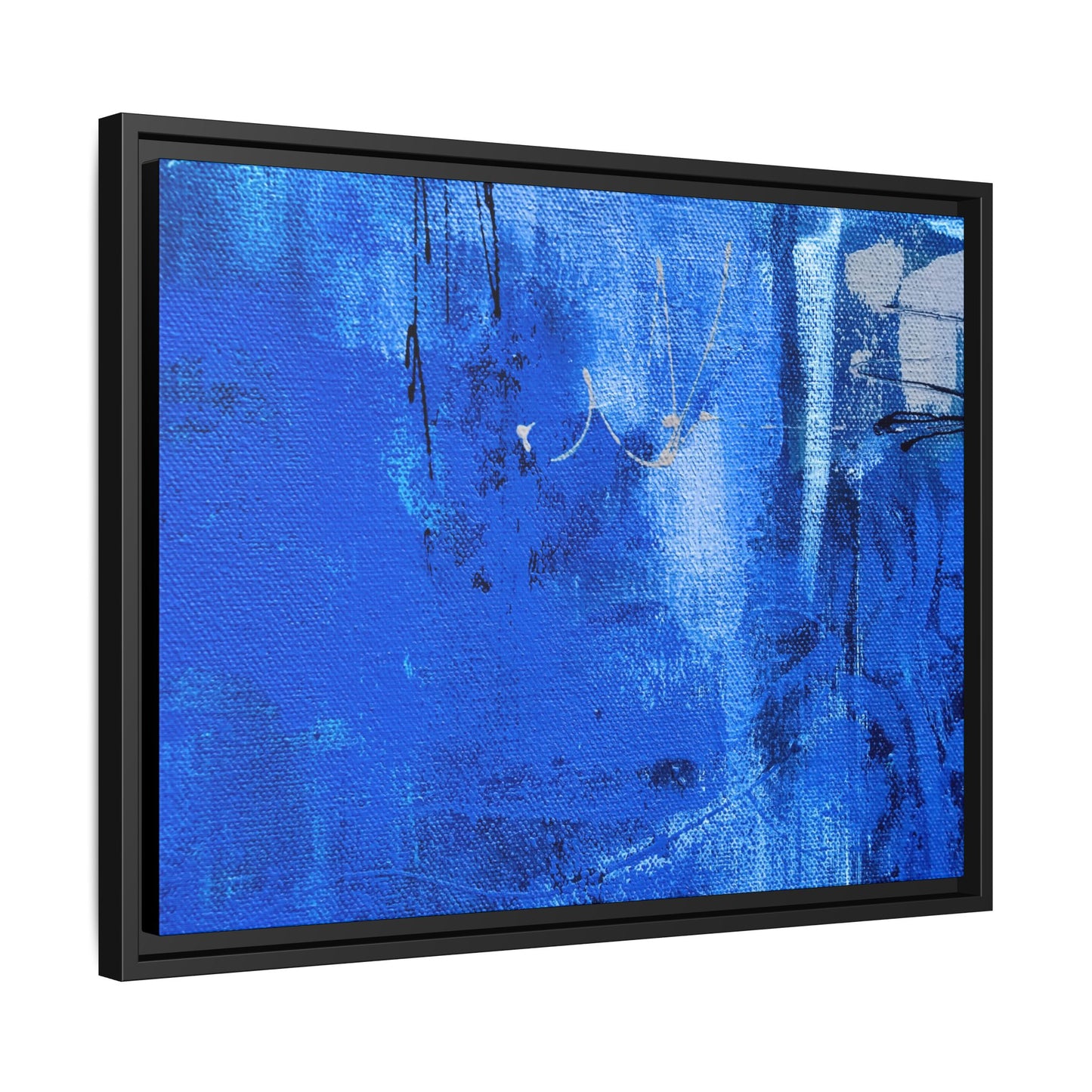 Tableau Beaux Arts Bleu Intense "Série Sign Collections" / Toile encadrée sur caisse américaine