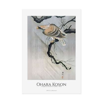 Eagle on branch (1900 - 1910) by Ohara Koson / Affiche imprimée - Série ART's Collection