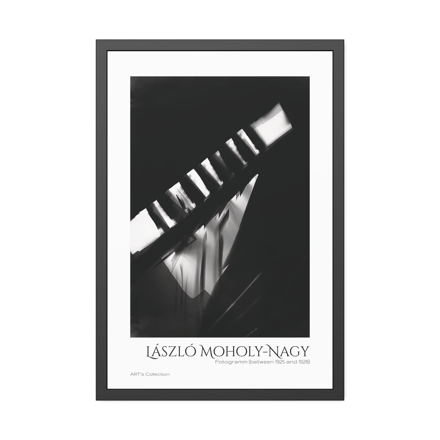 Fotogramm (between 1925 and 1928) by László Moholy-Nagy  / Affiche Encadrée série ART's Collection