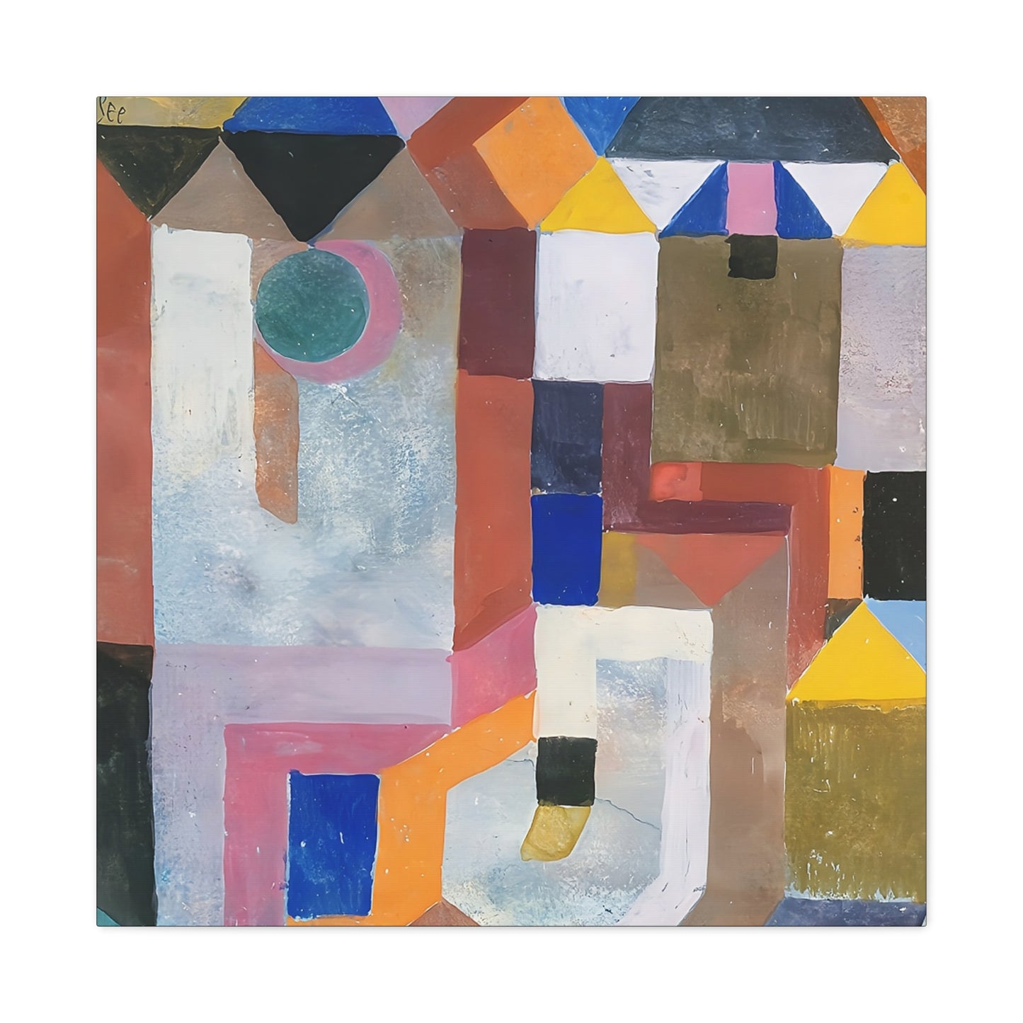 Colorful Architecture (1917) by Paul Klee   / Reproduction Fine Art sur Toile / Epaisseur 3,2cm - 1'25 po